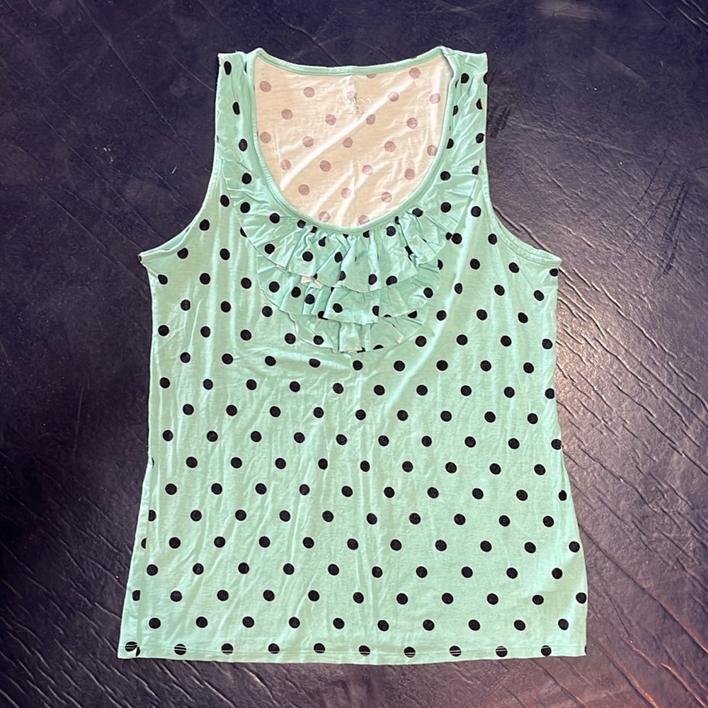 Merona ruffle neck tank top
